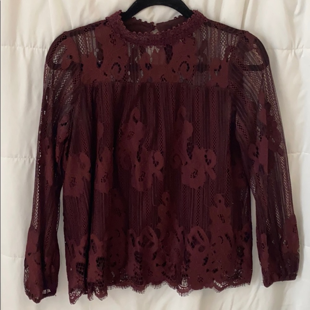 Burgundy blouse